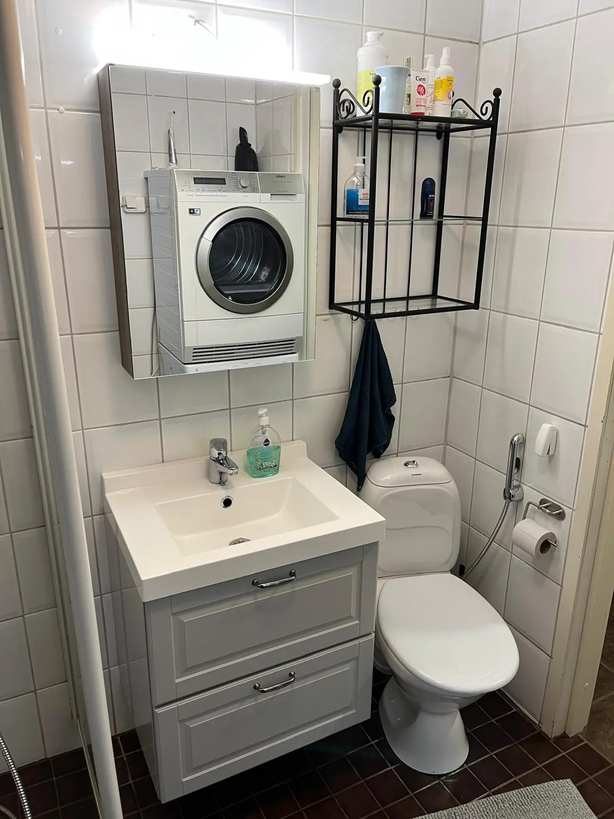 Kylpyhuoneen WC ja allas